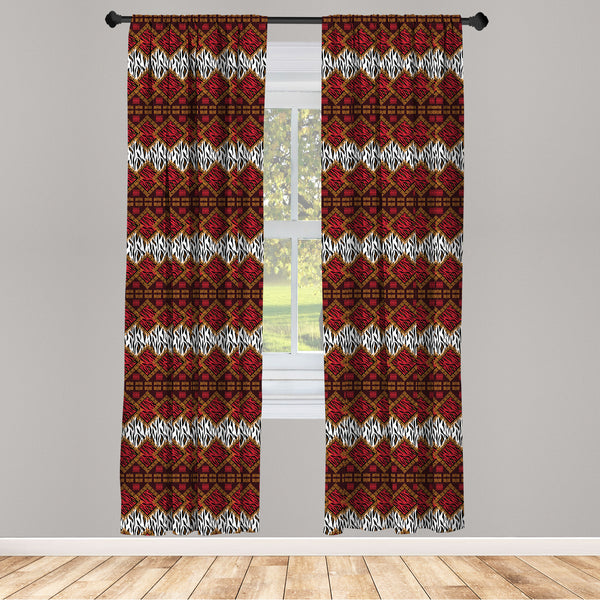 Savannah Lightweight Curtains for Window Decor Microfiber 2 Panel Set for Living Room & Bedroom