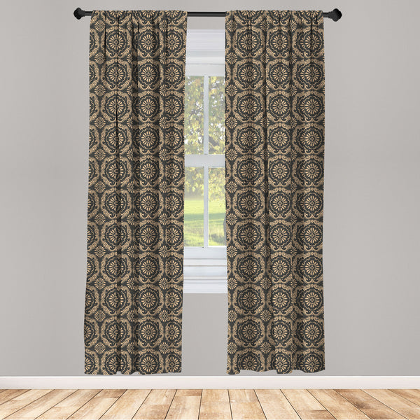 Classical Lightweight Curtains for Window Decor Microfiber 2 Panel Set for Living Room & Bedroom