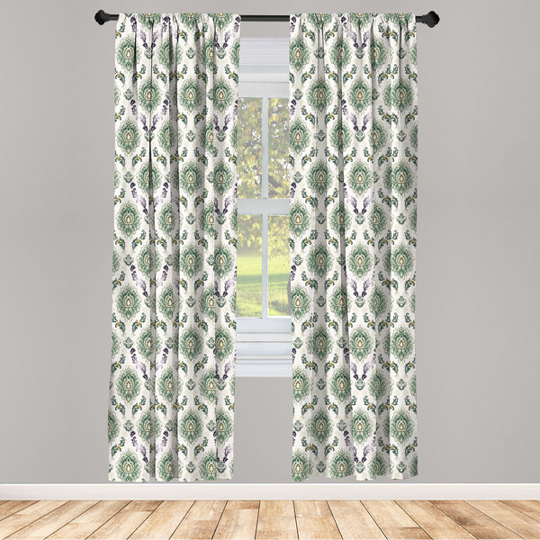 Classical Lightweight Curtains for Window Decor Microfiber 2 Panel Set for Living Room & Bedroom