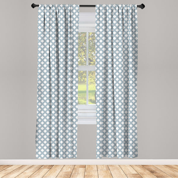 European Lightweight Curtains for Window Decor Microfiber 2 Panel Set for Living Room & Bedroom