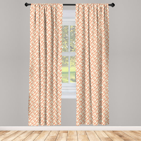 Yellow and Orange Lightweight Curtains for Window Decor Microfiber 2 Panel Set for Living Room & Bedroom