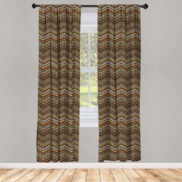 Zambia Lightweight Curtains for Window Decor Microfiber 2 Panel Set for Living Room & Bedroom