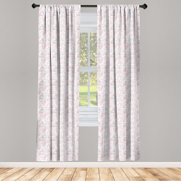 Cartoon Lightweight Curtains for Window Decor Microfiber 2 Panel Set for Living Room & Bedroom