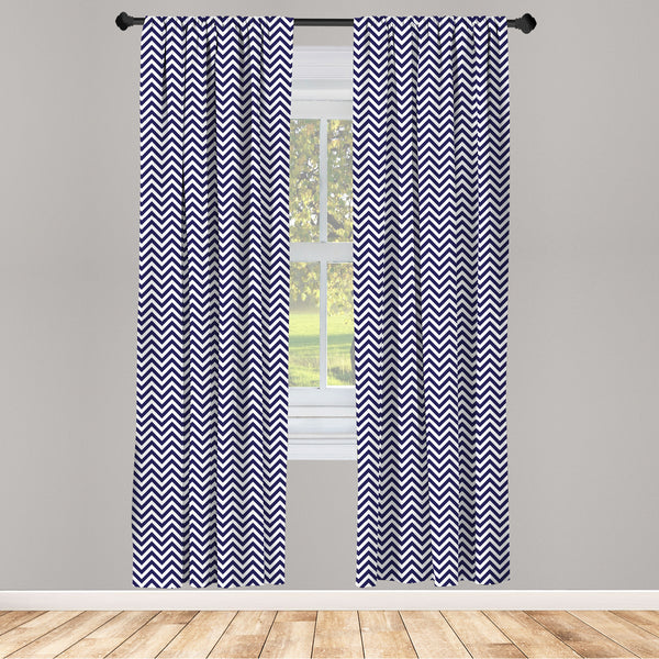 Geometrõc Lightweight Curtains for Window Decor Microfiber 2 Panel Set for Living Room & Bedroom