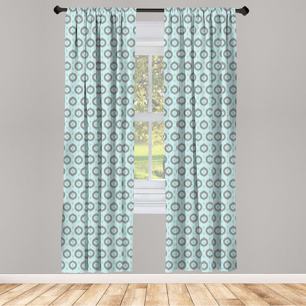 Seafoam Lightweight Curtains for Window Decor Microfiber 2 Panel Set for Living Room & Bedroom