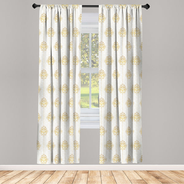 Vintage Lightweight Curtains for Window Decor Microfiber 2 Panel Set for Living Room & Bedroom