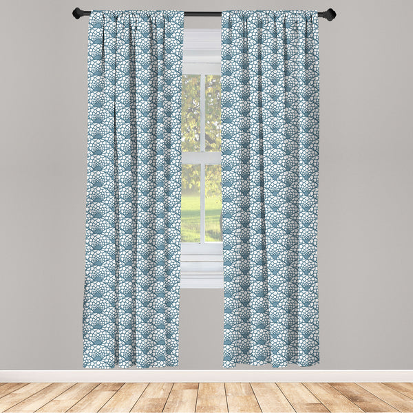 Scale Lightweight Curtains for Window Decor Microfiber 2 Panel Set for Living Room & Bedroom