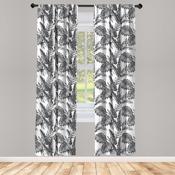 Jungle Lightweight Curtains for Window Decor Microfiber 2 Panel Set for Living Room & Bedroom