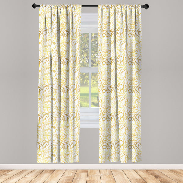 Contemporary Lightweight Curtains for Window Decor Microfiber 2 Panel Set for Living Room & Bedroom