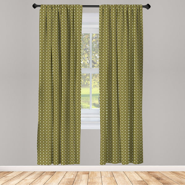 Vintage Lightweight Curtains for Window Decor Microfiber 2 Panel Set for Living Room & Bedroom