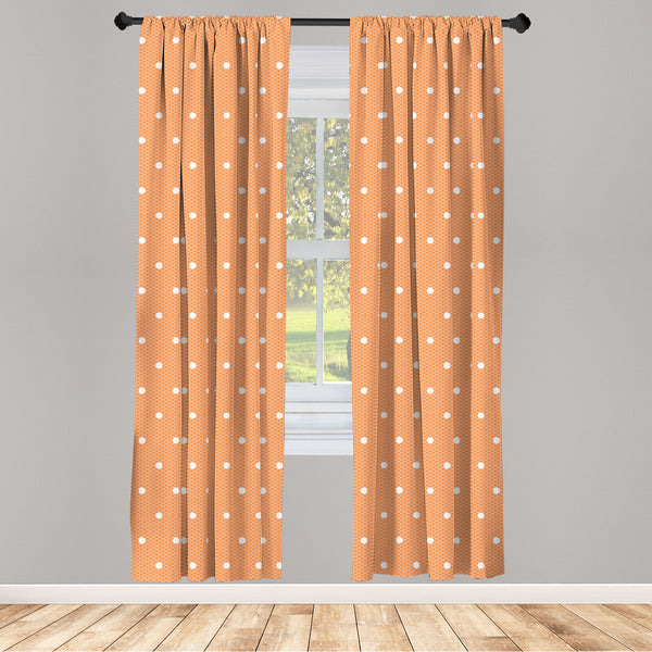 Vintage Lightweight Curtains for Window Decor Microfiber 2 Panel Set for Living Room & Bedroom