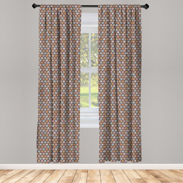 Leaves Lightweight Curtains for Window Decor Microfiber 2 Panel Set for Living Room & Bedroom