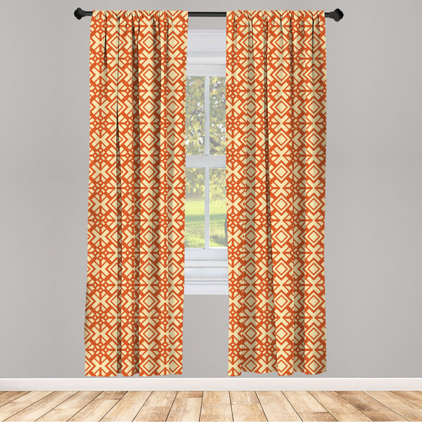 Art Deco Lightweight Curtains for Window Decor Microfiber 2 Panel Set for Living Room & Bedroom