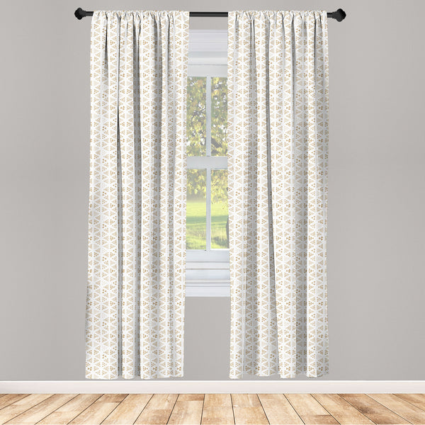 Art Deco Lightweight Curtains for Window Decor Microfiber 2 Panel Set for Living Room & Bedroom