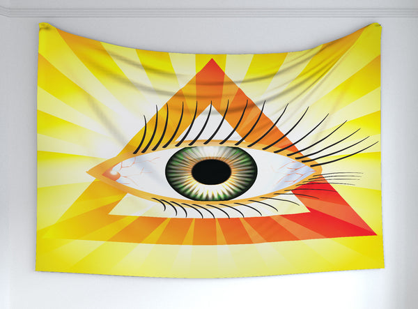 Eye Big Wall Hanging Tapestry for Bedroom Living Room Dorm Decor Horizontal Fabric Poster with Rod Pocket