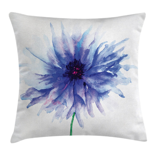 Watercolor Flower Throw Pillow Cover Decorative Accent Cushion Pillow Case with HQ Printing