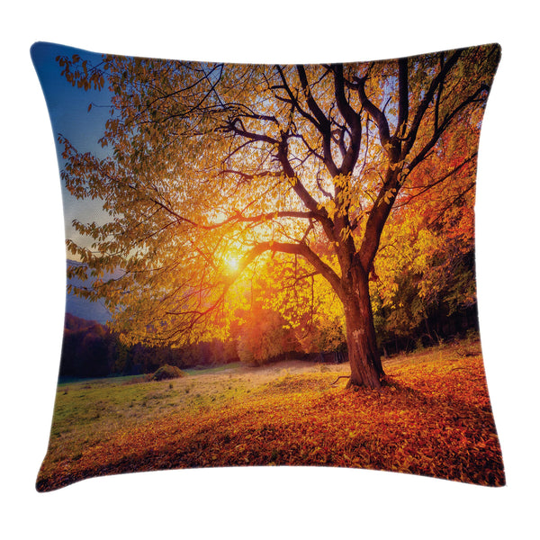 Fall Tree Throw Pillow Cover Decorative Accent Cushion Pillow Case with HQ Printing