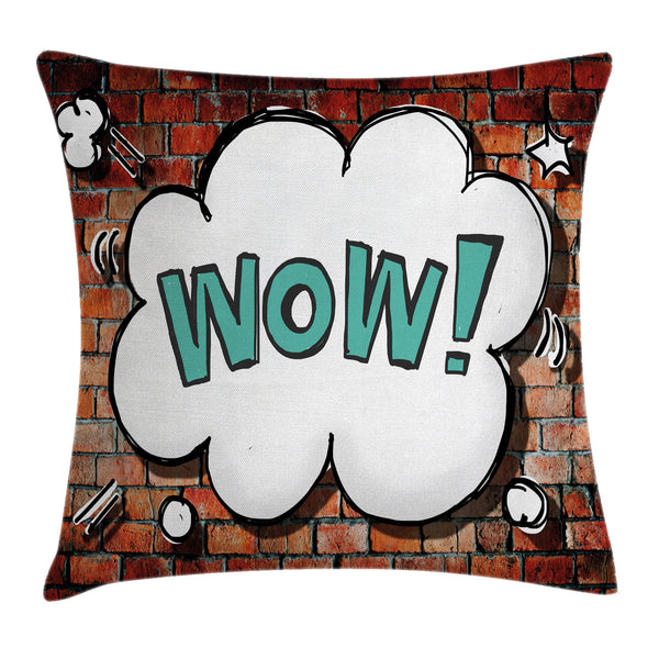 Brick Wall Throw Pillow Cover Decorative Accent Cushion Pillow Case with HQ Printing