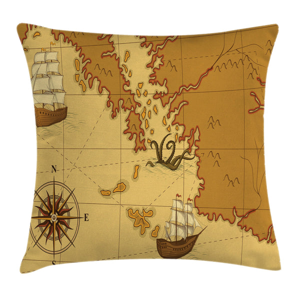 Kraken Throw Pillow Cover Decorative Accent Cushion Pillow Case with HQ Printing