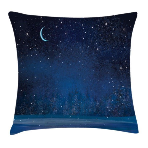 Moon Throw Pillow Cover Decorative Accent Cushion Pillow Case with HQ Printing