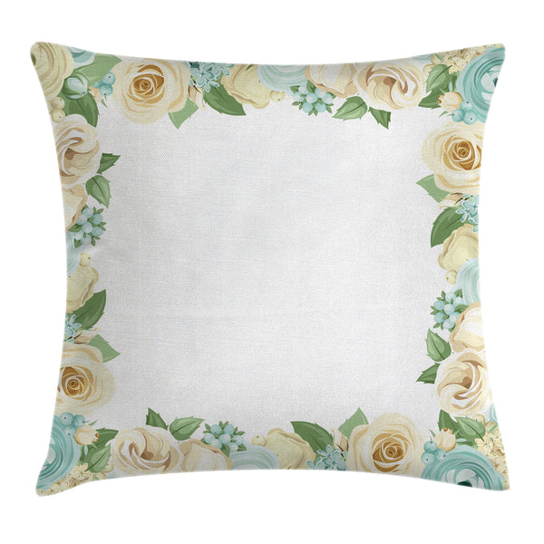 Shabby Flora Throw Pillow Cover Decorative Accent Cushion Pillow Case with HQ Printing