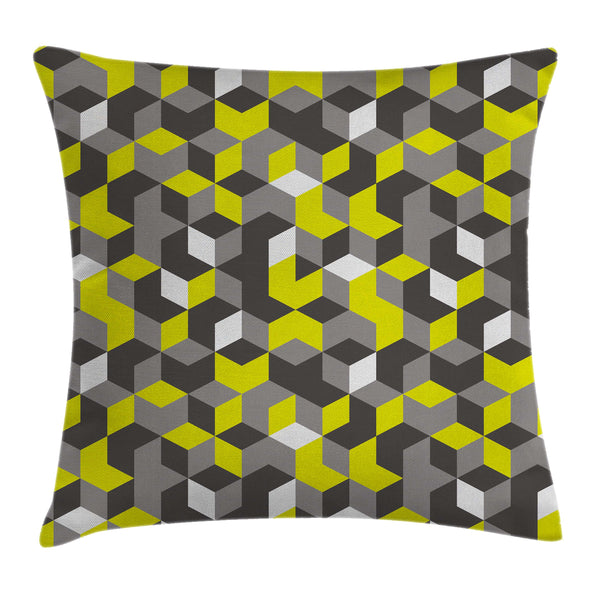 Grey and Yellow Throw Pillow Cover Decorative Accent Cushion Pillow Case with HQ Printing