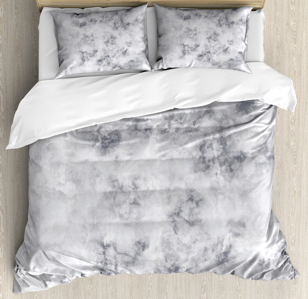 Marble Print Duvet Cover Set Decorative Bedding Set with Pillow Sham