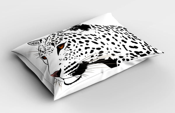 Tattoo Printed Pillow Cover Decorative and Machine Washable Shams with Envelope Closure