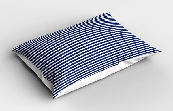 Blue and White Printed Pillow Cover Decorative and Machine Washable Shams with Envelope Closure