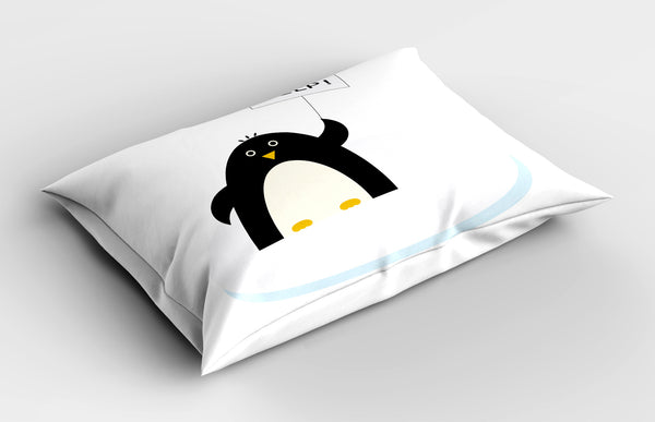 Cartoon Printed Pillow Cover Decorative and Machine Washable Shams with Envelope Closure