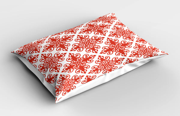 Valentine's Day Printed Pillow Cover Decorative and Machine Washable Shams with Envelope Closure