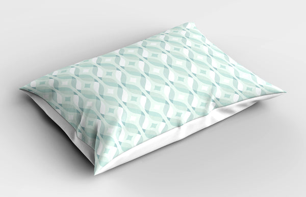 Seafoam Printed Pillow Cover Decorative and Machine Washable Shams with Envelope Closure