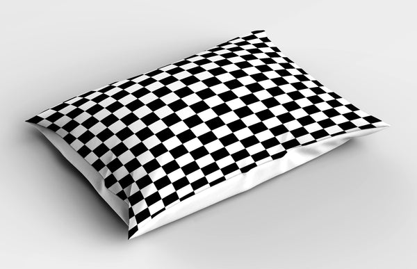 Checkers Game Printed Pillow Cover Decorative and Machine Washable Shams with Envelope Closure