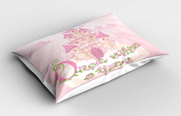 Once upon a Time Printed Pillow Cover Decorative and Machine Washable Shams with Envelope Closure