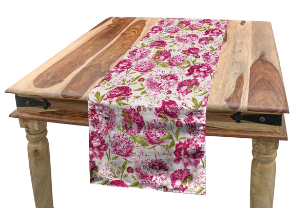 Flowers Table Runner for Dining Room and Kitchen Decorative Table Scarf