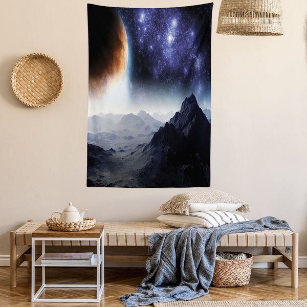 Outer Space Wall Hanging Tapestry for Bedroom Living Room Dorm Decor Vertical Fabric Poster