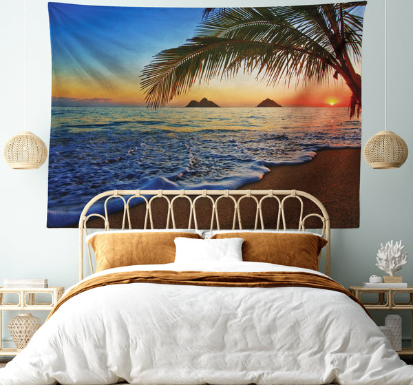 Hawaiian Tapestry for Bedroom Living Room Dorm Wall Decor Horizontal Hanging