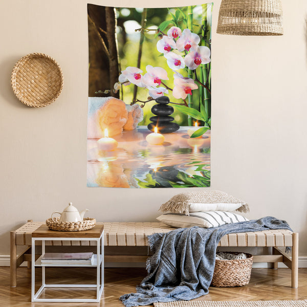 Spa Wall Hanging Tapestry for Bedroom Living Room Dorm Decor Vertical Fabric Poster