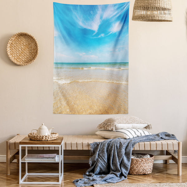 Ocean Wall Hanging Tapestry for Bedroom Living Room Dorm Decor Vertical Fabric Poster