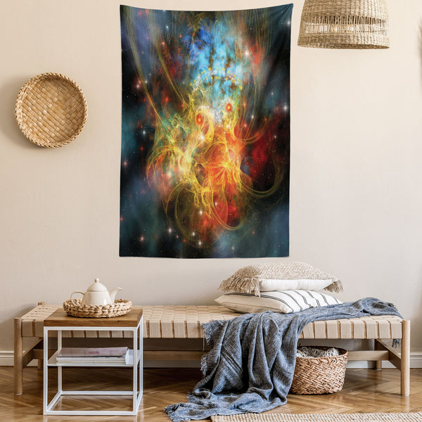 Outer Space Wall Hanging Tapestry for Bedroom Living Room Dorm Decor Vertical Fabric Poster