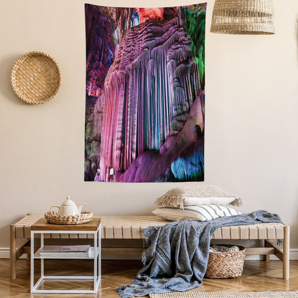 Natural Cave Wall Hanging Tapestry for Bedroom Living Room Dorm Decor Vertical Fabric Poster