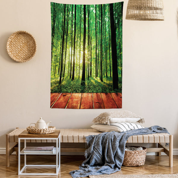 Forest Wall Hanging Tapestry for Bedroom Living Room Dorm Decor Vertical Fabric Poster