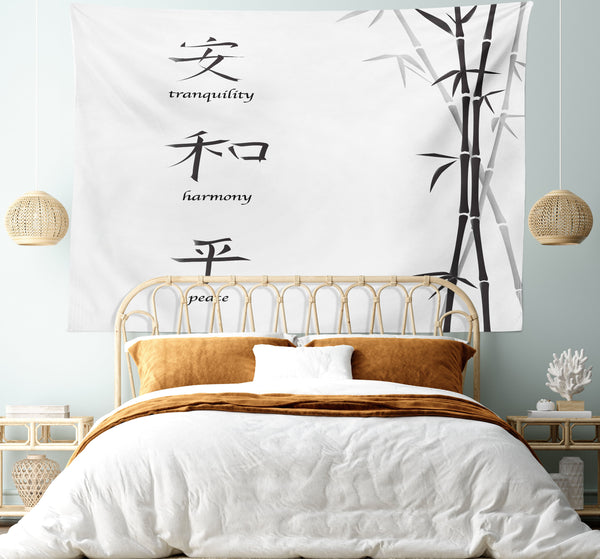 Asian Themed Tapestry for Bedroom Living Room Dorm Wall Decor Horizontal Hanging