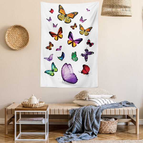 Butterfly Wall Hanging Tapestry for Bedroom Living Room Dorm Decor Vertical Fabric Poster