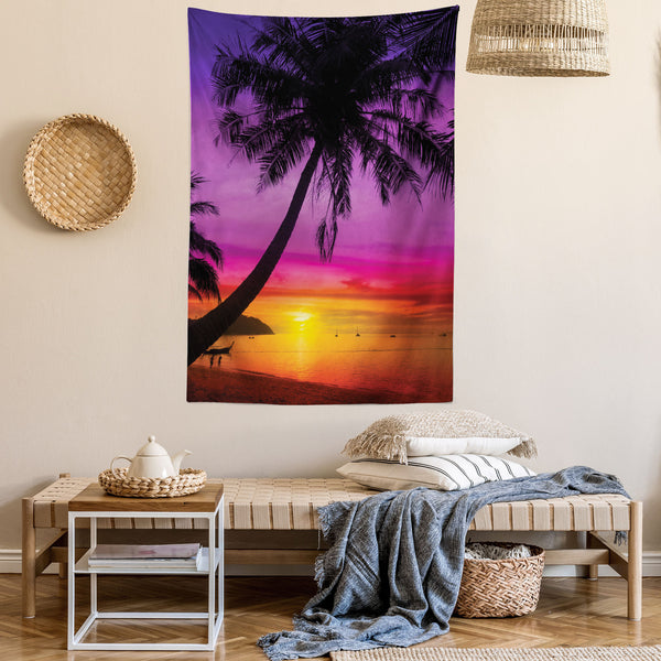 Tropical Wall Hanging Tapestry for Bedroom Living Room Dorm Decor Vertical Fabric Poster