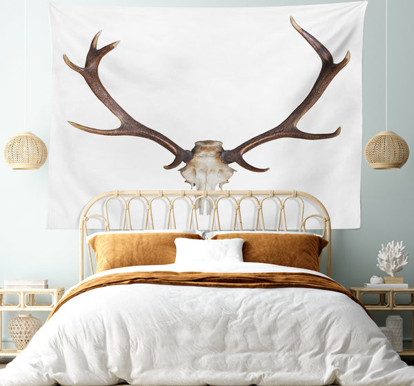 Antlers Tapestry for Bedroom Living Room Dorm Wall Decor Horizontal Hanging