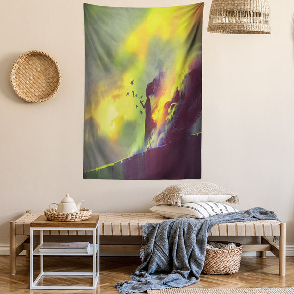 Fantasy Wall Hanging Tapestry for Bedroom Living Room Dorm Decor Vertical Fabric Poster