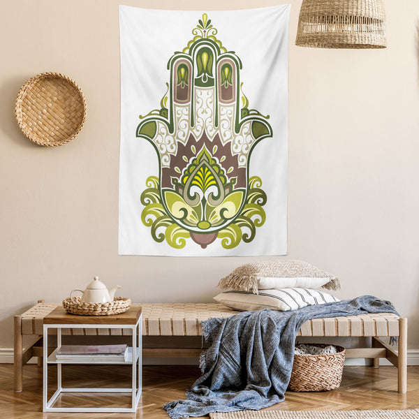 Hamsa Wall Hanging Tapestry for Bedroom Living Room Dorm Decor Vertical Fabric Poster