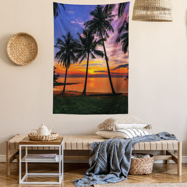 Tropical Wall Hanging Tapestry for Bedroom Living Room Dorm Decor Vertical Fabric Poster