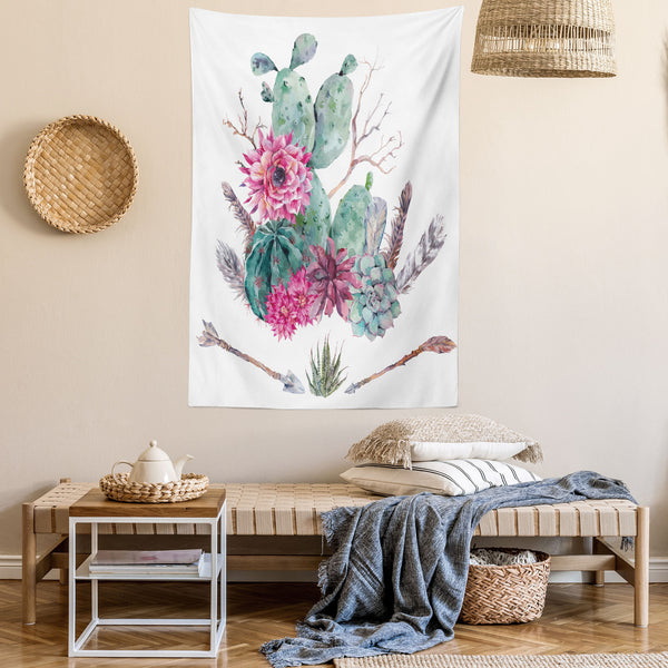 Cactus Wall Hanging Tapestry for Bedroom Living Room Dorm Decor Vertical Fabric Poster